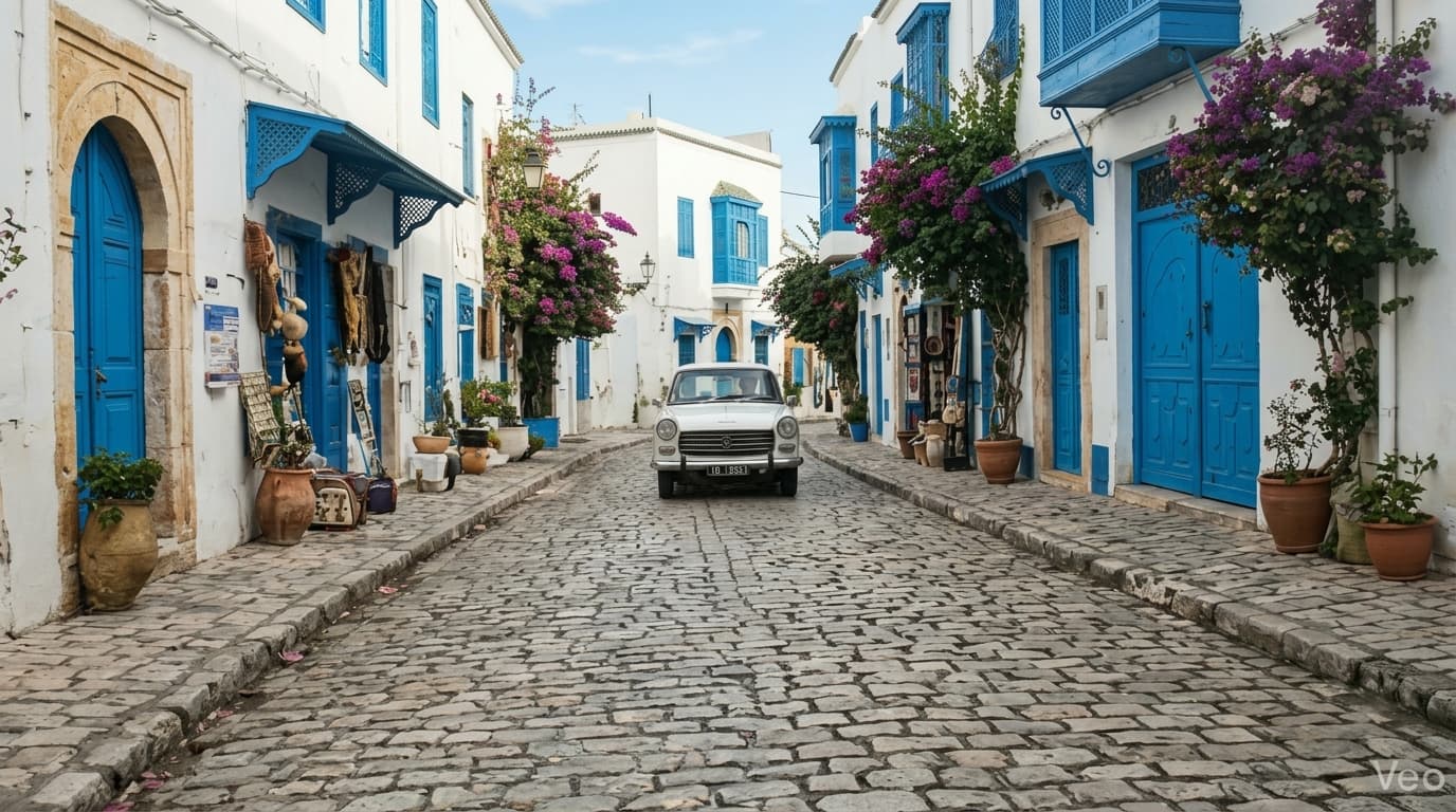 Sur la route en Tunisie